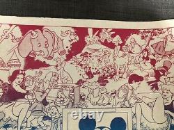 Wally Wood Disneyland Memorial Orgy Poster Psychedelic Black Light red ink