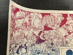Wally Wood Disneyland Memorial Orgy Poster Psychedelic Black Light red ink