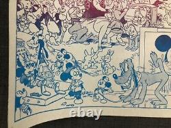 Wally Wood Disneyland Memorial Orgy Poster Psychedelic Black Light red ink