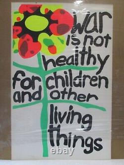 War is not healthy for children and Vintage 1970's black light poster 20647