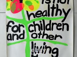 War is not healthy for children living things poster vintage blacklight poster