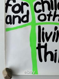 War is not healthy for children living things poster vintage blacklight poster