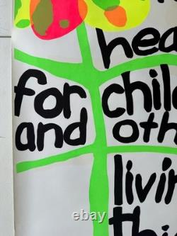 War is not healthy for children living things poster vintage blacklight poster
