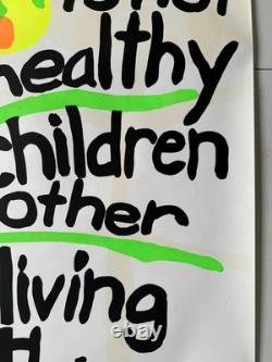 War is not healthy for children living things poster vintage blacklight poster