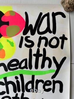War is not healthy for children living things poster vintage blacklight poster