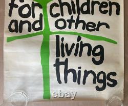 War is not healthy vintage blacklight poster 1960s flower peace anti war