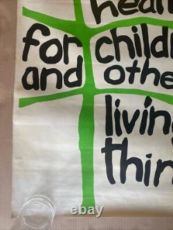 War is not healthy vintage blacklight poster 1960s flower peace anti war