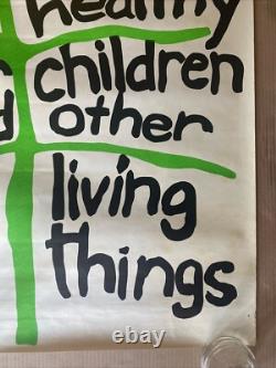 War is not healthy vintage blacklight poster 1960s flower peace anti war