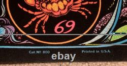 Western Graphics Astrology Zodiac BLACKLIGHT POSTER Rare 1970s Cat. No. 800