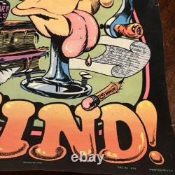 Western Graphics Black Light Poster Homework Rots My Mind Nate Owens RARE