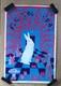 White Rabbit Keep Your Head Vintage Blacklight Poster Pin-up Psychedelic Print