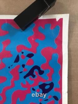 White Rabbit Keep Your Head Vintage Blacklight Poster Pin-up Psychedelic Print
