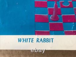 White Rabbit Keep Your Head Vintage Blacklight Poster Pin-up Psychedelic Print