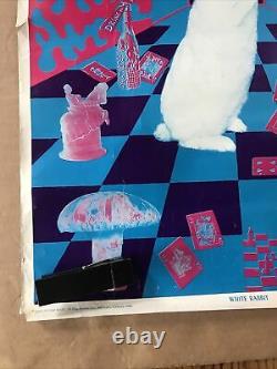White Rabbit Keep Your Head Vintage Blacklight Poster Pin-up Psychedelic Print