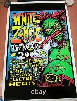 White ZombieAstro Creep 2000 Original Vintage Black light Poster1995#867
