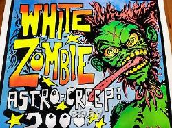 White Zombie Astro Creep 2000 Original 1995 Vintage Blacklight Poster