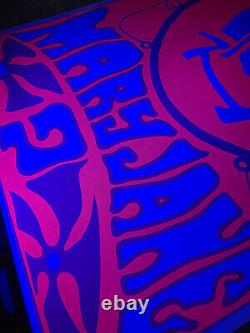 Who Rolled Mary Jane Original Vintage 1969 Blacklight Poster Mint Condition