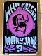 Who Rolled Mary Jane Zig Zag Man Original Vintage Poster Blacklight Psychedelic