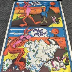 Wiley E Coyote and Road Runner Black Light Poster 1973 Original Mint
