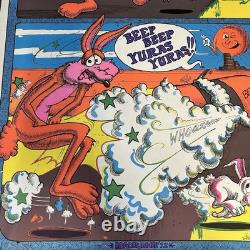 Wiley E Coyote and Road Runner Black Light Poster 1973 Original Mint