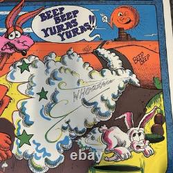 Wiley E Coyote and Road Runner Black Light Poster 1973 Original Mint