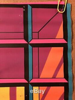 Window Original Vintage Blacklight Poster Third Eye Clark Svensen 1969 Pinup