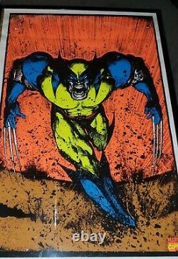 Wolverine Rare Marvel Blacklight Vintage X Men Poster