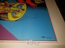 You Meet The Nicest People Motorcycle 1970 Vintage Nos Blacklight Poster N/m