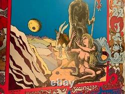 ZODIAC CAPRICORN 1967 VINTAGE BLACKLIGHT FUNKY FEATURES POSTER By LESEAUX