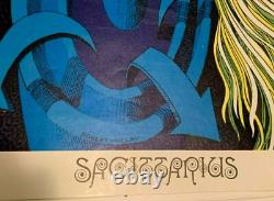 ZODIAC SAGITTARIUS 1967 VINTAGE BLACKLIGHT FUNKY FEATURES POSTER By Robert McLay