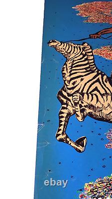Zebra 1972 RARE BLACKLIGHT POSTER #2 of 2 21 x 33 Detroit Retro 313