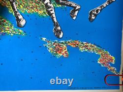 Zebra Trainer Vintage 1972 Blacklight Poster By Pro Arts -nice