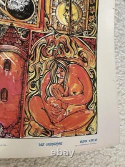 Zodiac Cancer 1967 Vintage Blacklight Funky Features Poster