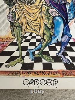Zodiac Cancer 1967 Vintage Blacklight Funky Features Poster