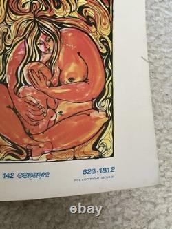 Zodiac Cancer 1967 Vintage Blacklight Funky Features Poster