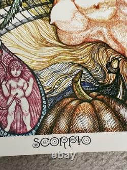 Zodiac Scorpio 1967 Vintage Blacklight Funky Features Poster